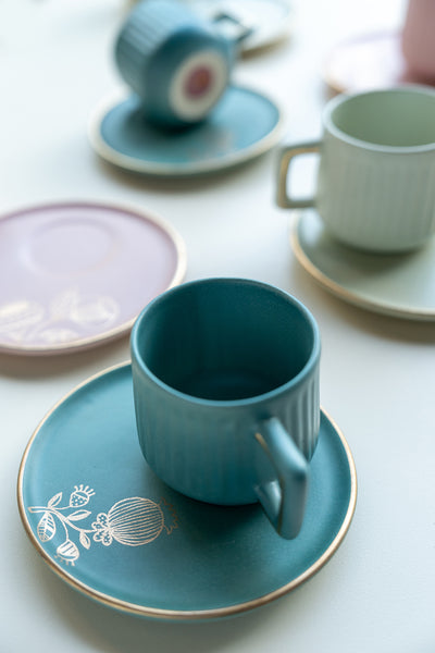 Anar cups & saucers ( set of 6)