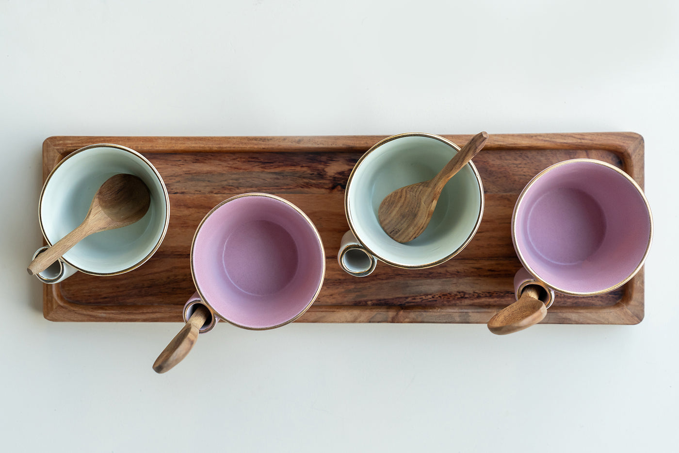 Anar bowls with wooden spoons (set of 4)