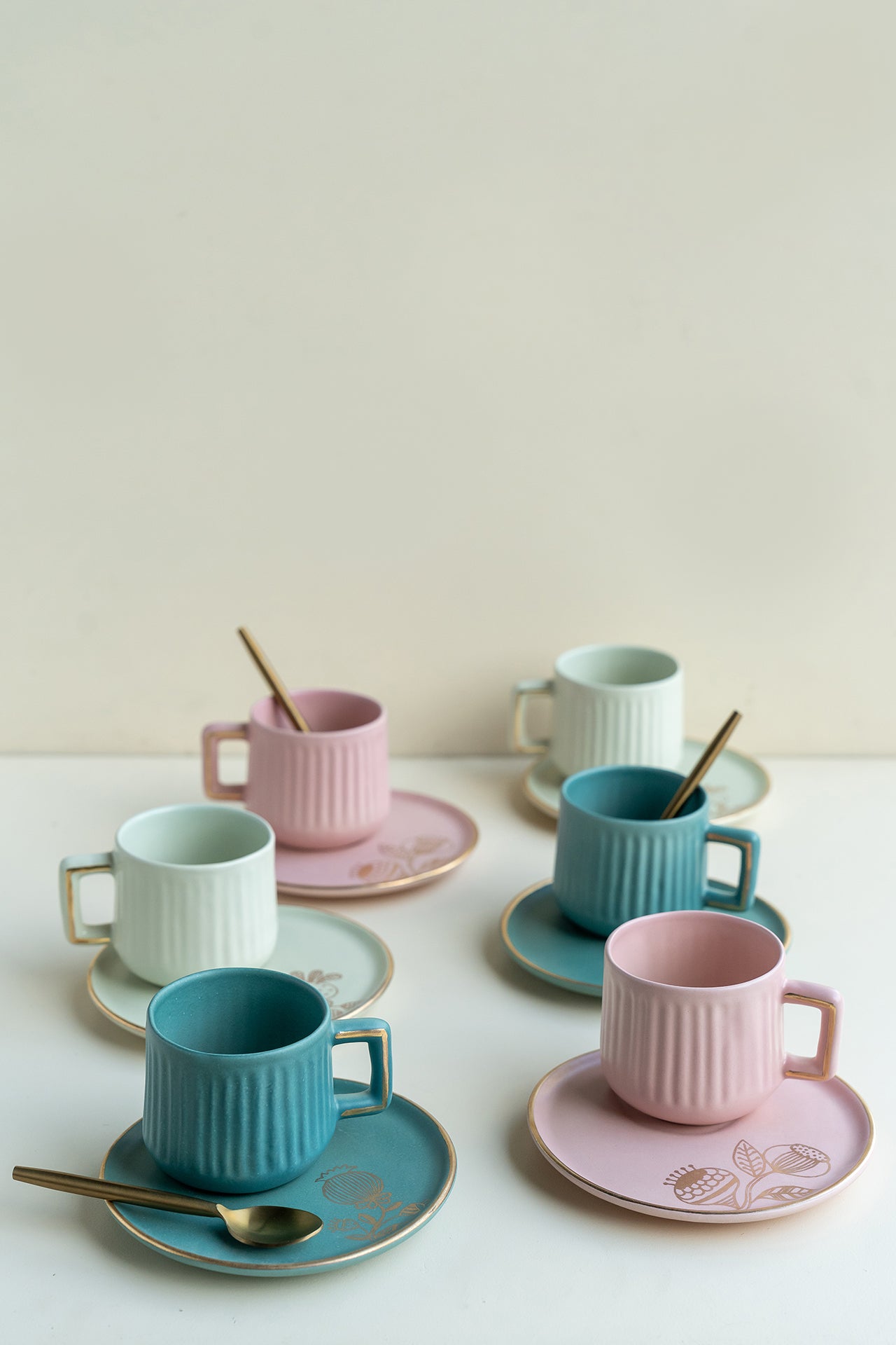Anar cups & saucers ( set of 6)