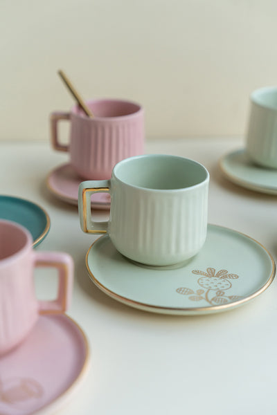 Anar cups & saucers ( set of 6)