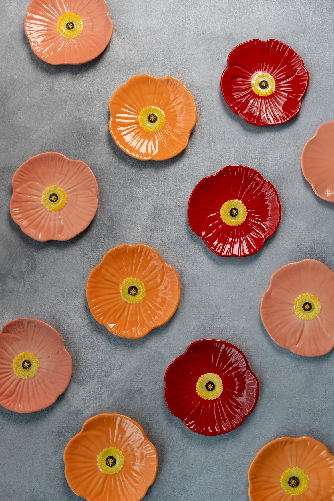 poppy tapas plates (set of 6)