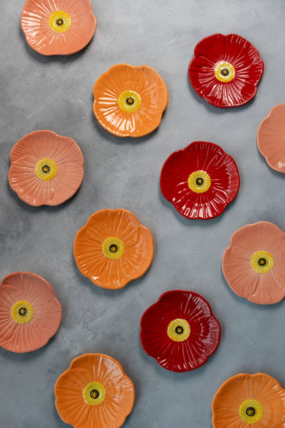 poppy tapas plates (set of 6)