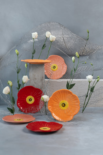 poppy tapas plates (set of 6)