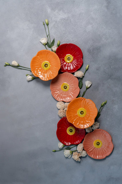 poppy tapas plates (set of 6)